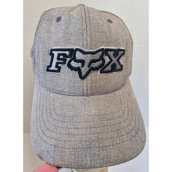 FOX Racing Flexfit Kincayde Hat Cap Brown Black Embroidered Logo  SZ S/M - Picture 1 of 7
